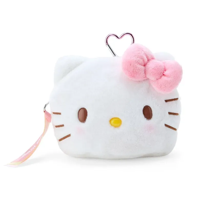 Hello Kitty Plush Mini Face Pouch mini pung med PVC-vindu