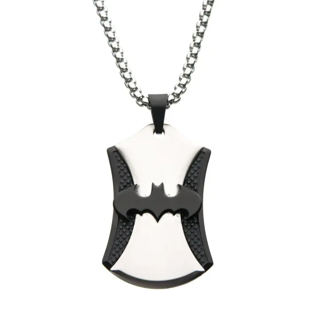 Batman Dog Tag-halskjede med Bat-emblem i rustfritt stål