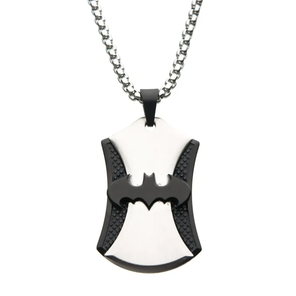 Batman Dog Tag-halskjede med Bat-emblem i rustfritt stål