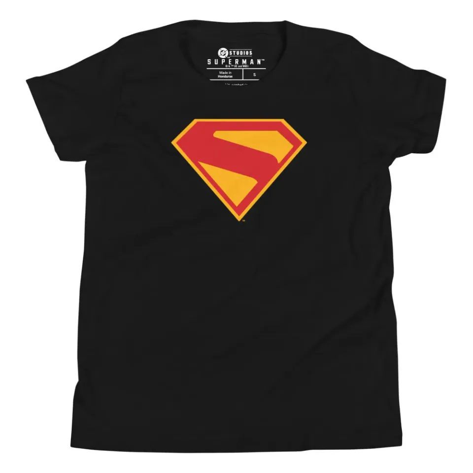 Batman SUPERMAN (2025 Movie) S-Shield barne-T-skjorte svart