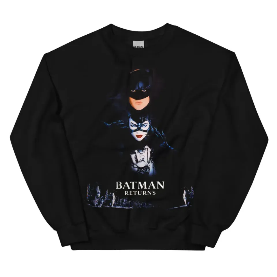 Batman Returns collegegenser svart unisex-motiv