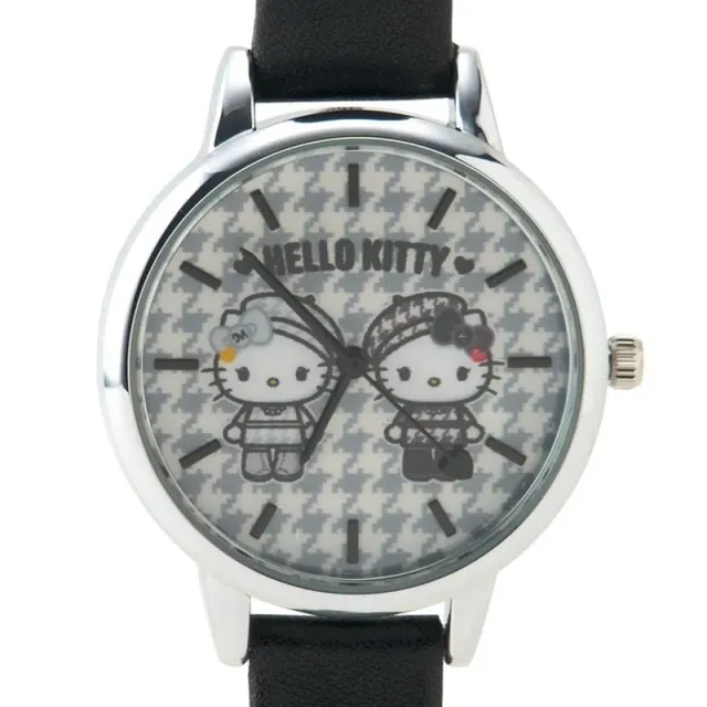 Hello Kitty Monochrome Birthday Twins armbåndsur svart-hvitt