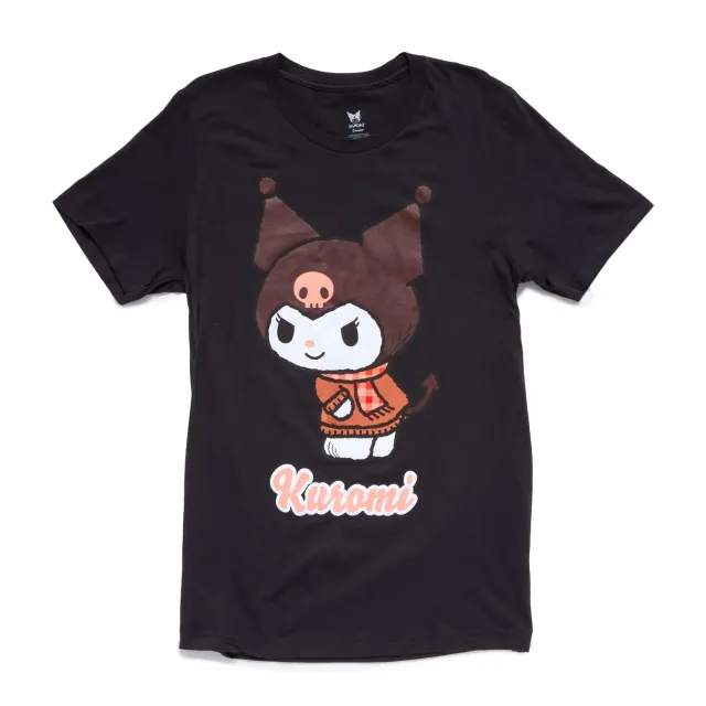 Kuromi Cozy Corner voksen T-skjorte, svart