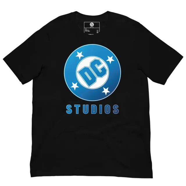 Batman DC Studios Blue Logo T-skjorte svart bomull