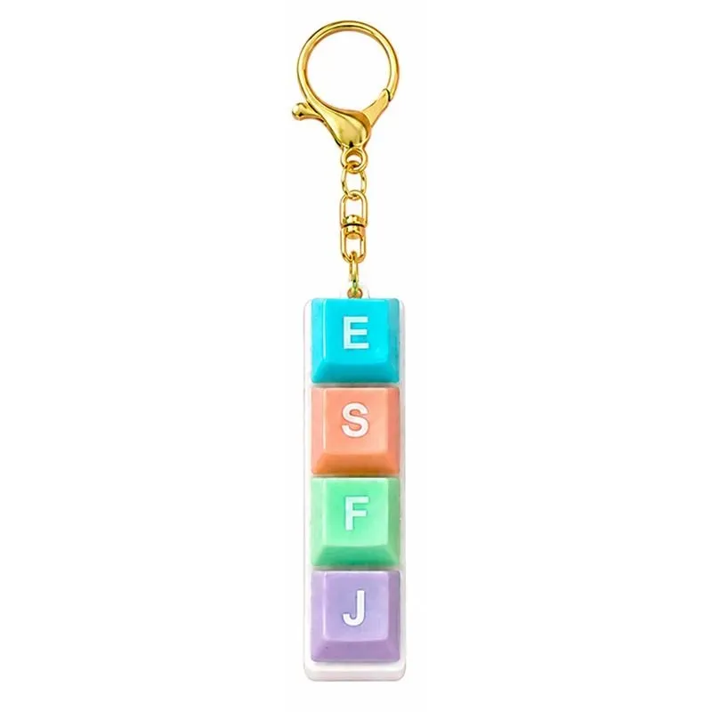Neo Tokyo MBTI Fidget Keychain Clicky Button nøkkelring tilfeldig