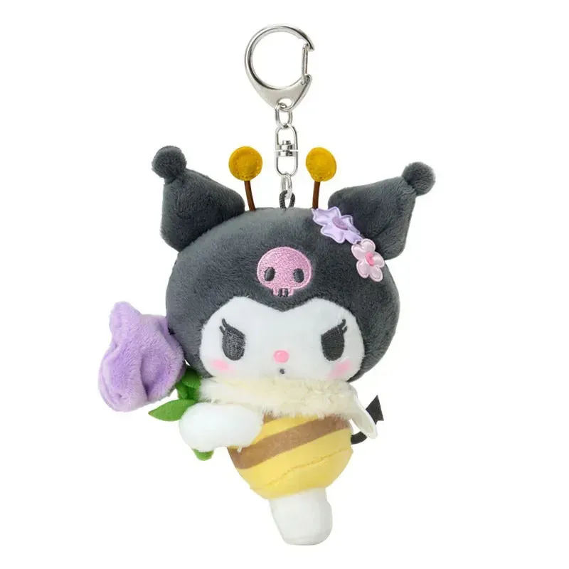 Hello Kitty Sweet As Can Bee Series Kuromi Plush Mascot Keychain nøkkelring