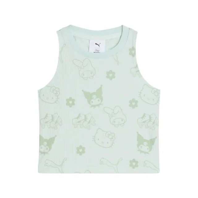 Hello Kitty x PUMA Kids Ribbed Tank Top singlet Peaceful Blue 3T ribbestrikk