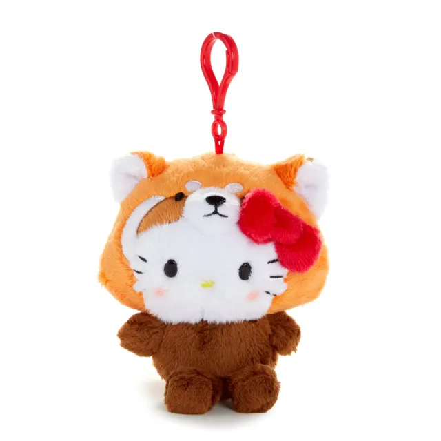 Hello Kitty Zoo Series Red Panda plysjmaskot med klips 10 cm