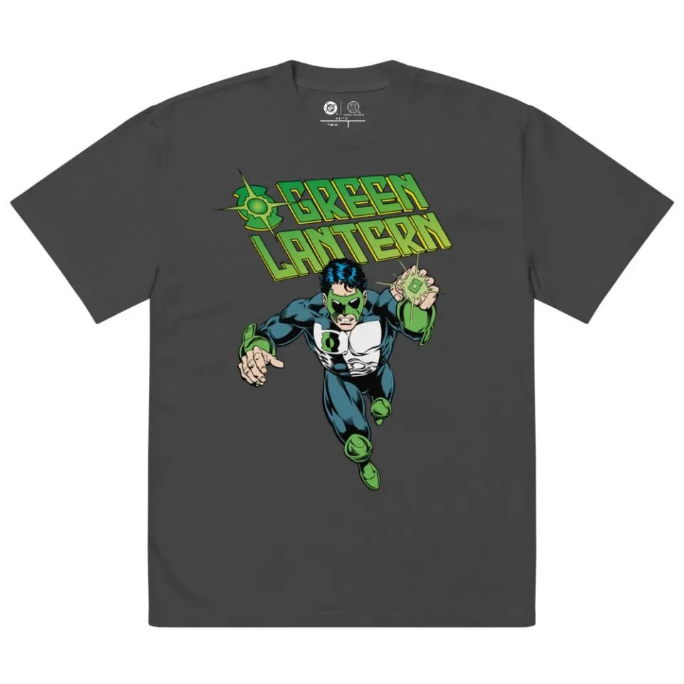 Batman Green Lantern Kyle Rayner oversized T-skjorte faded black