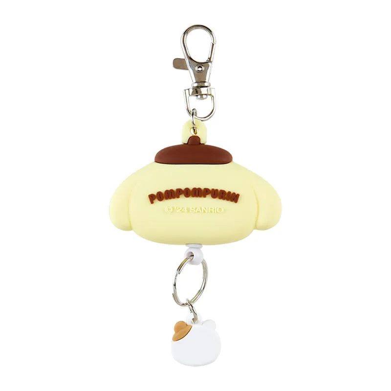 Hello Kitty Pompompurin Bestie Face Badge Reel nøkkelring
