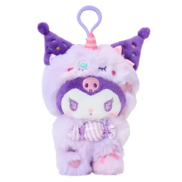 Hello Kitty Colorful Pop Monster Kuromi Plush Mascot Clip plysjklips