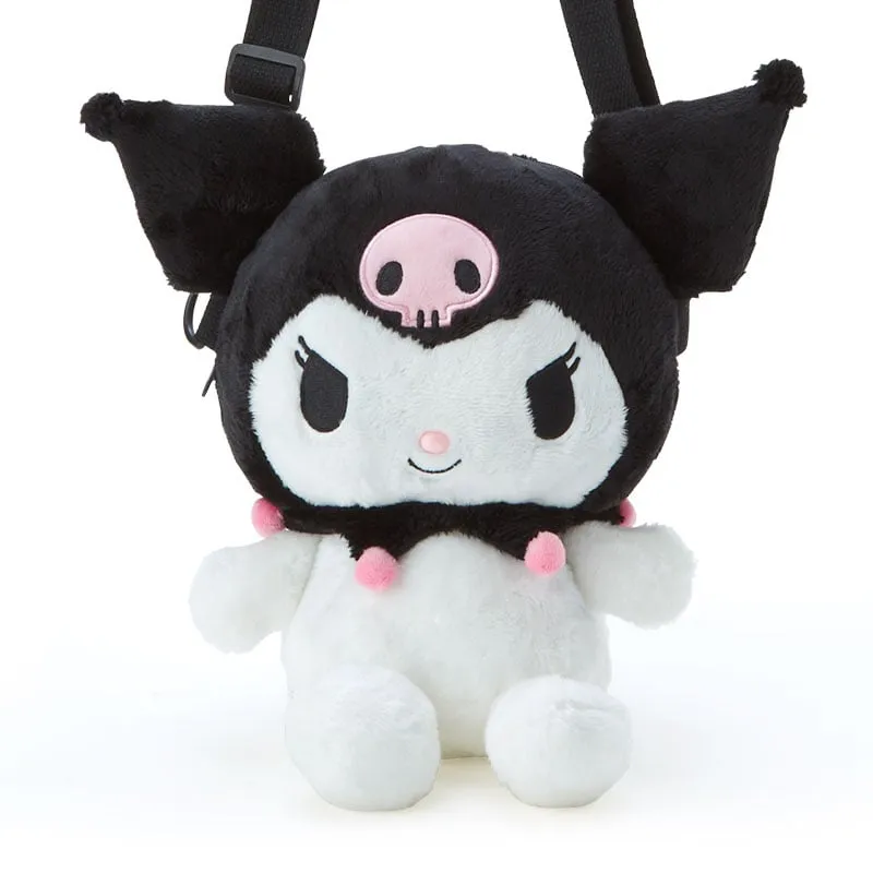 Hello Kitty Kuromi Convertible Plush Bag skulderveske justerbar