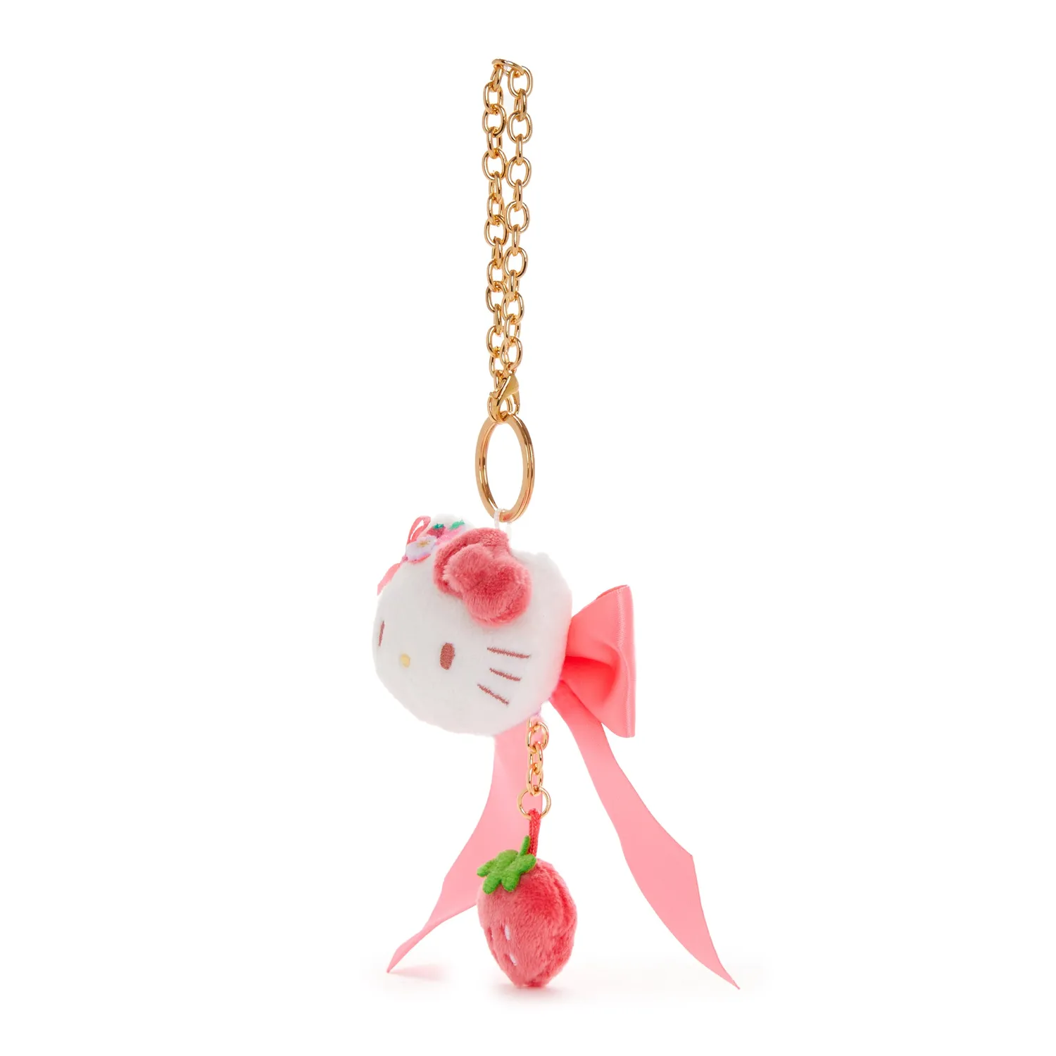 Hello Kitty Strawberry News 50th Anniversary Series Plush Bag Charm veskeanheng