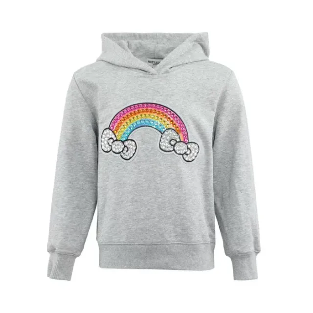 Hello Kitty x Lola + The Boys Kids Rainbow Hoodie grå hettegenser