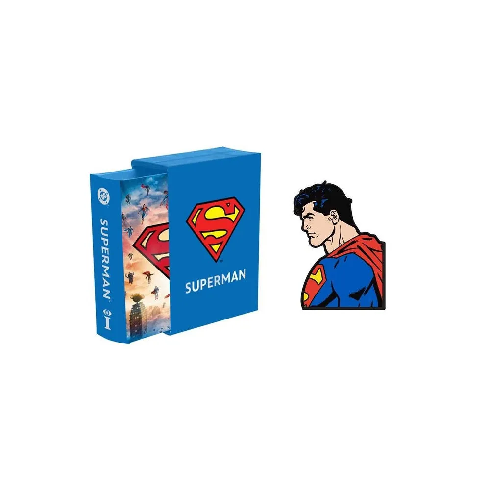 Superman Tiny Book and Pin Set miniatyrbok og pin