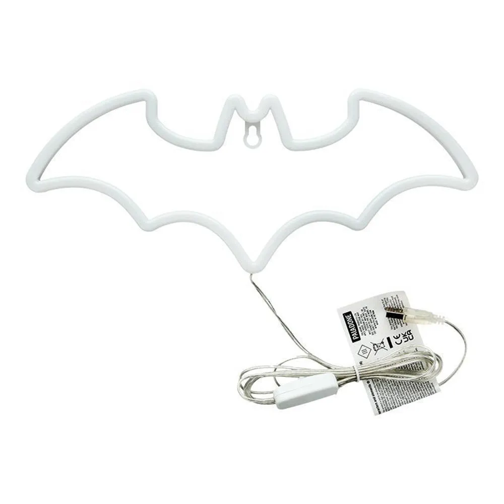 Batman LED-neonlys vegglampe Bat-symbol USB 12,8 cm