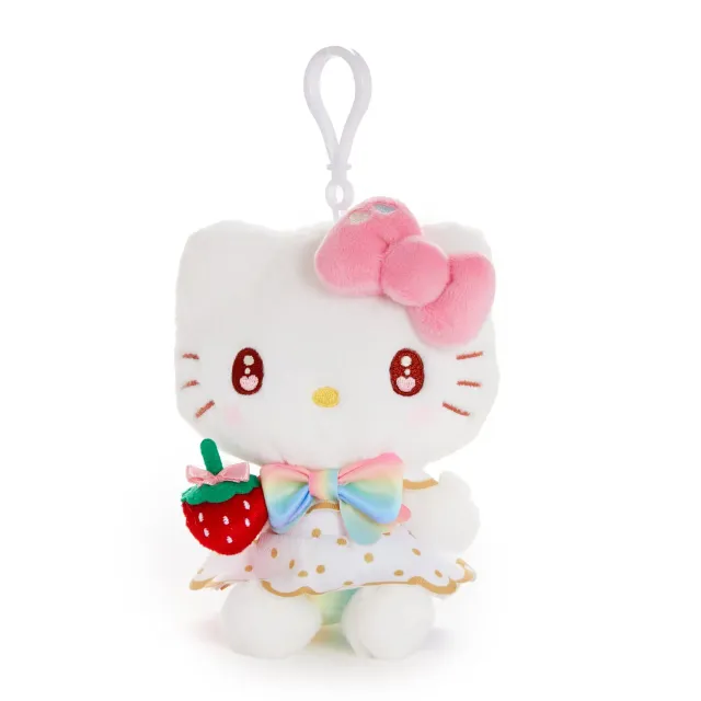 Hello Kitty Strawberry Rainbow Series Plush Mascot Clip klypemaskot
