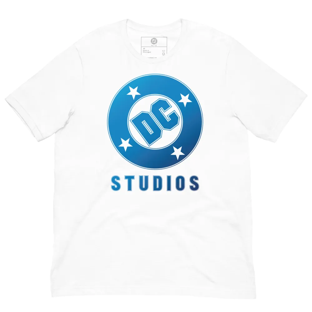 Batman DC Studios Blue Logo T-skjorte svart bomull