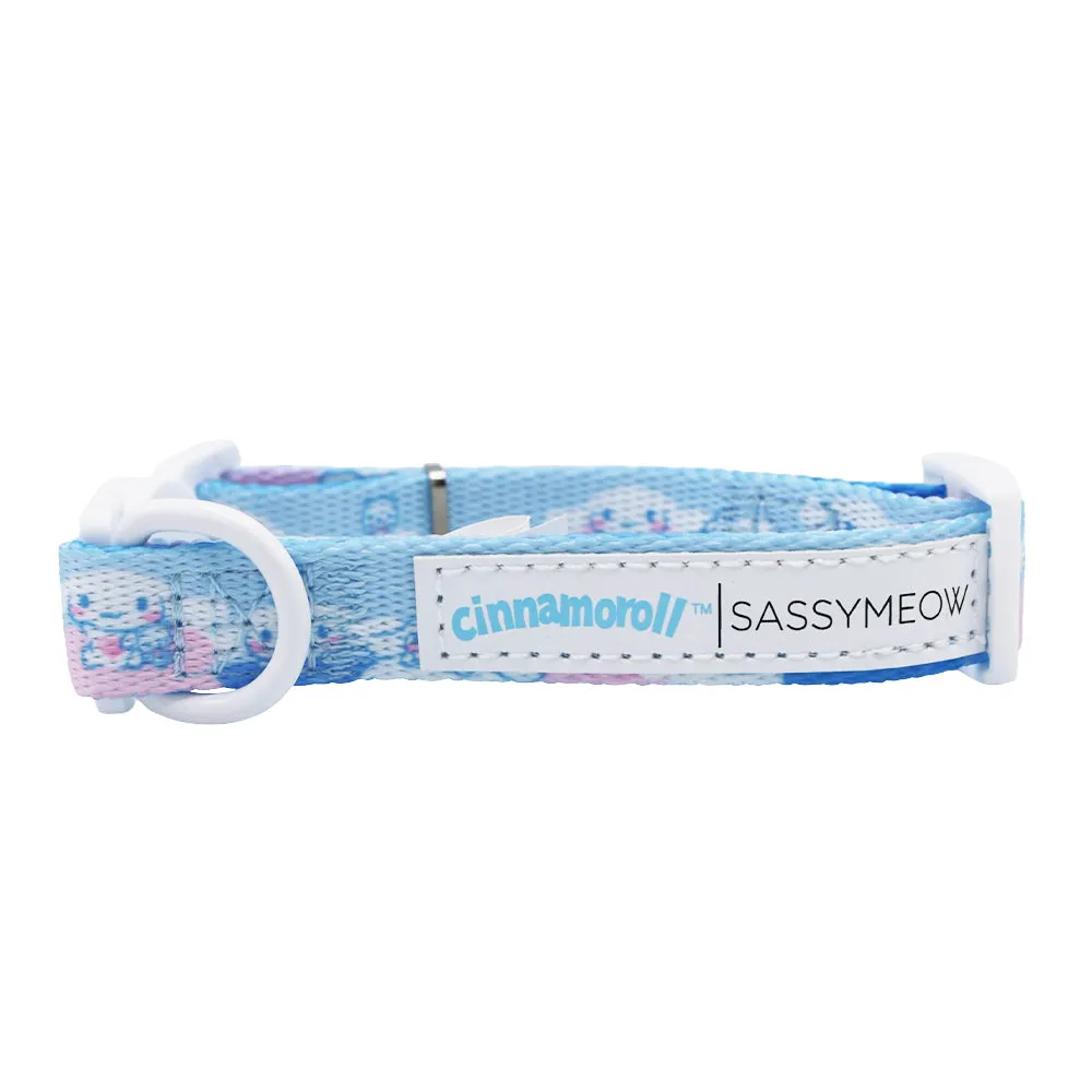 Hello Kitty Cinnamoroll x Sassy Woof Cat Collar Clouds kattehalsbånd