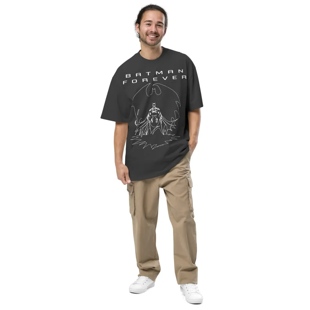 Batman Forever Walks in Shadow oversized T-skjorte Faded Black