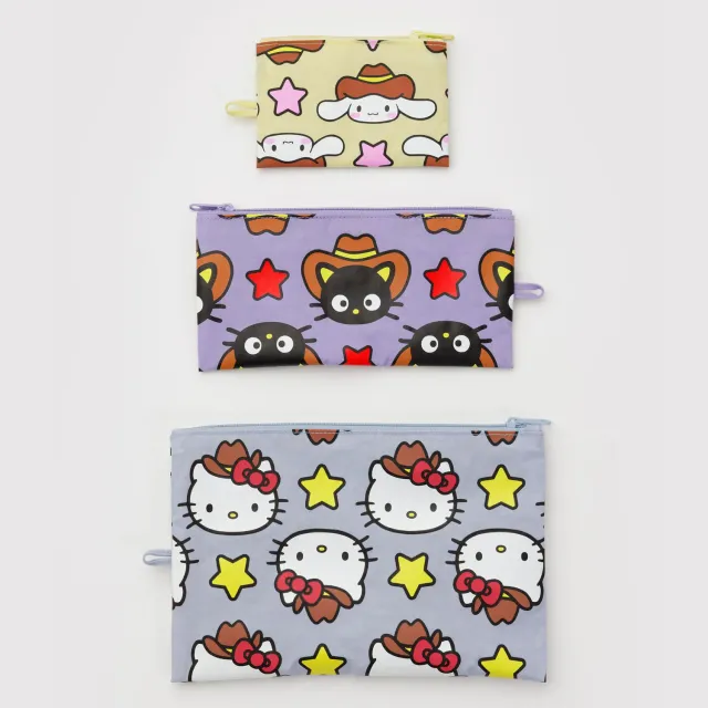 BAGGU Hello Kitty and Friends Western flate punger 3-pakning nylon