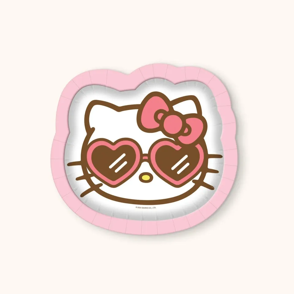 Hello Kitty x Studio Oh! Beach Party desserttallerkener 16-pakning