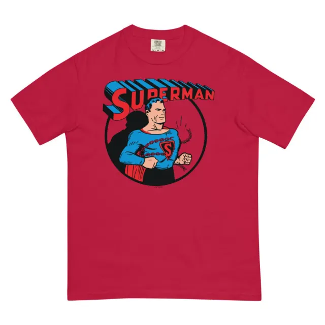Batman SUPERMAN Breaking Chains Comfort Colors T-skjorte rød, marineblå, blå eller smørgul bomull