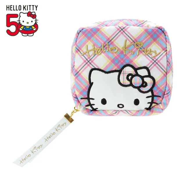 Hello Kitty Dress Tartan Mini Zipper Pouch-sminkepung