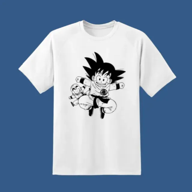 Anitaku Dragon Ball T-skjorte voksen unisex svart eller hvit S–3XL