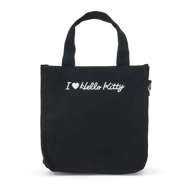 Hello Kitty I Love Hello Kitty Series 2-Way Black Mini Tote Bag svart