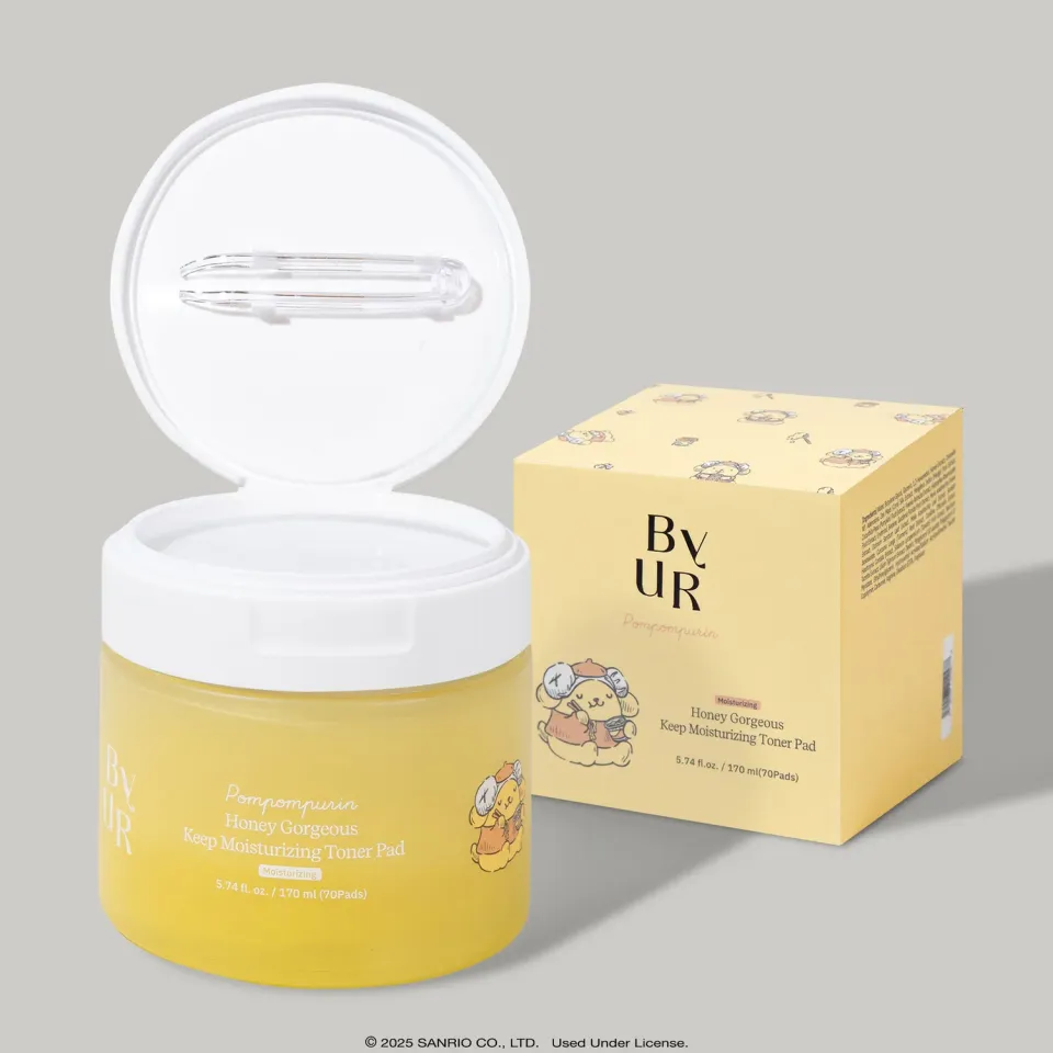 Hello Kitty Pompompurin Honey Gorgeous toner pads, 1 pakke, honning
