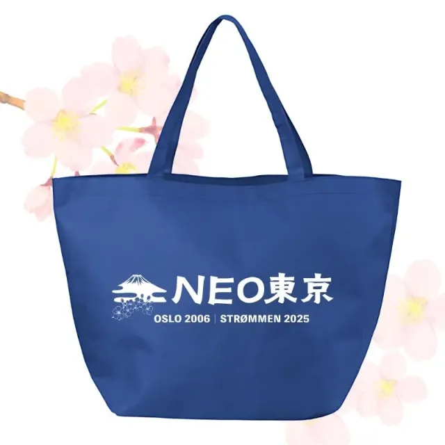 Neo Tokyo Grocery Tote Bag handlenett blå 51 × 33 × 21 cm