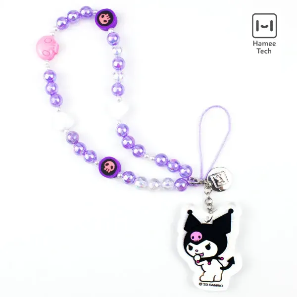 Hello Kitty Kuromi Beaded Charm Mobile Phone Wrist Strap mobilrem