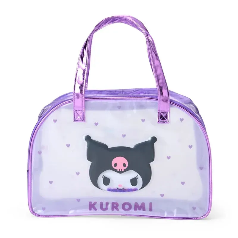 Hello Kitty Kuromi Clear Handbag veske med hjerter gjennomsiktig PVC