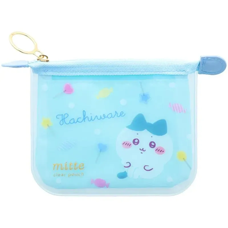 Neo Tokyo Chiikawa Mitte Clear Flat Pouch Hachiware toalettmappe 17 cm PVC