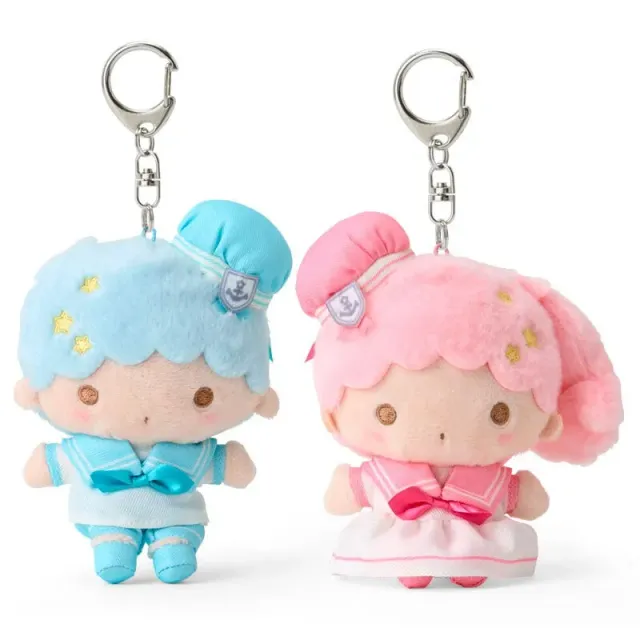 Hello Kitty Sailor Series LittleTwinStars Plush Mascot Keychain nøkkelring 2 stk