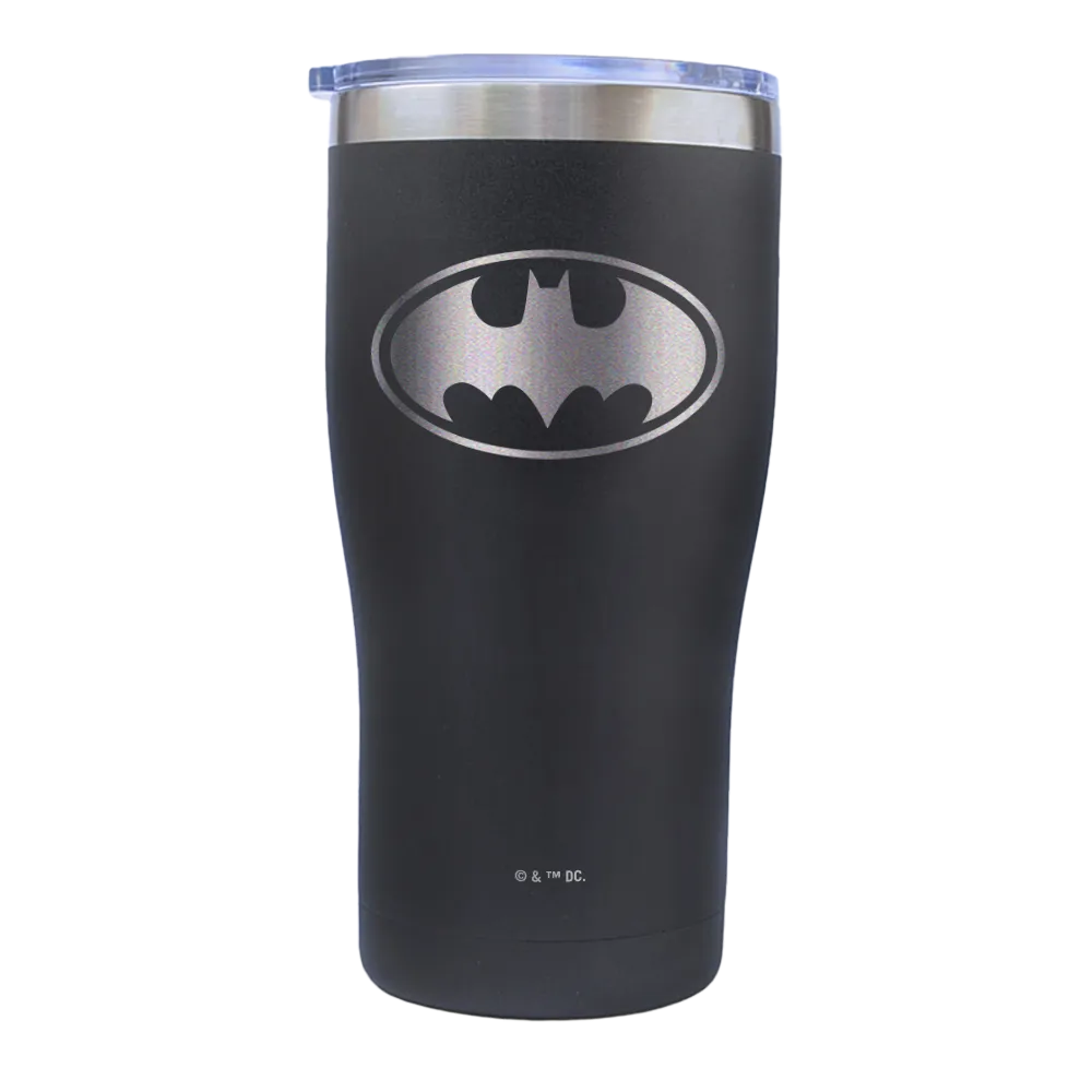 Batman Logo Engraved Tumbler 20 oz blå dobbeltisolert