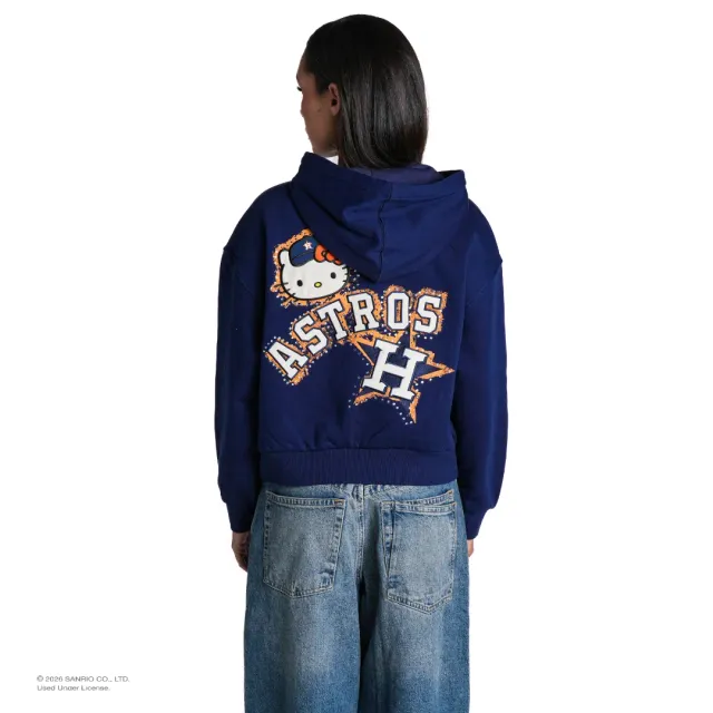 Hello Kitty x The Wild Collective Houston Astros hettejakke marineblå XS–2XL