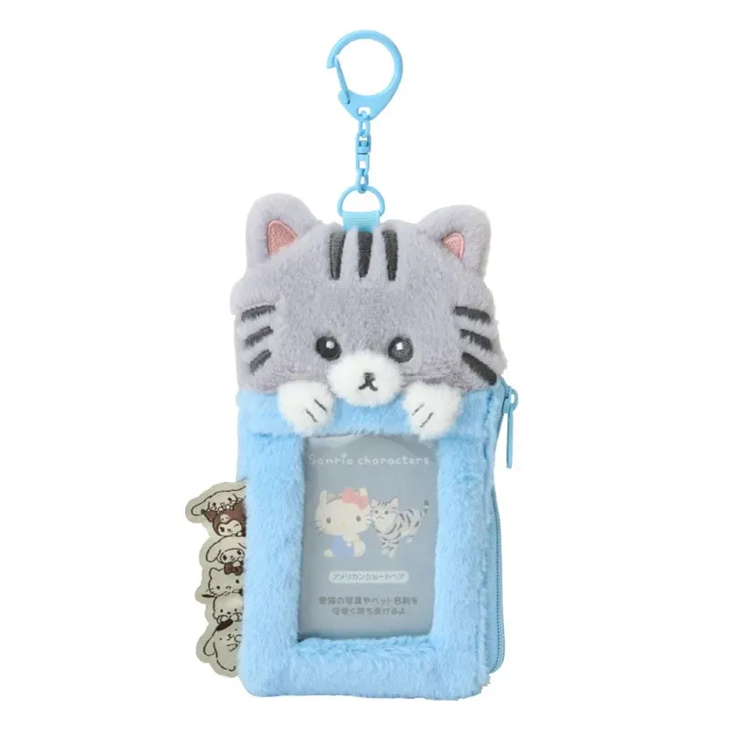 Hello Kitty Sanrio Characters Shorthair Plush ID Card Holder kortholder