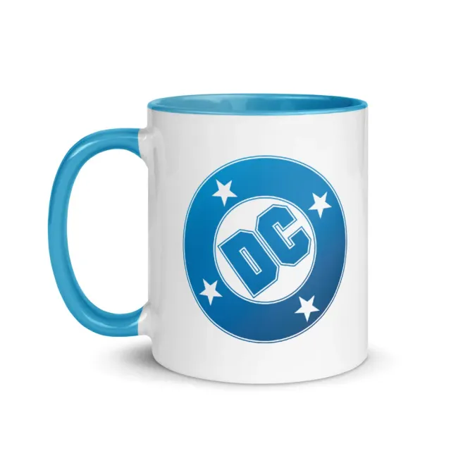 Batman DC Logo Two-tone krus 11 oz lyseblå keramikk