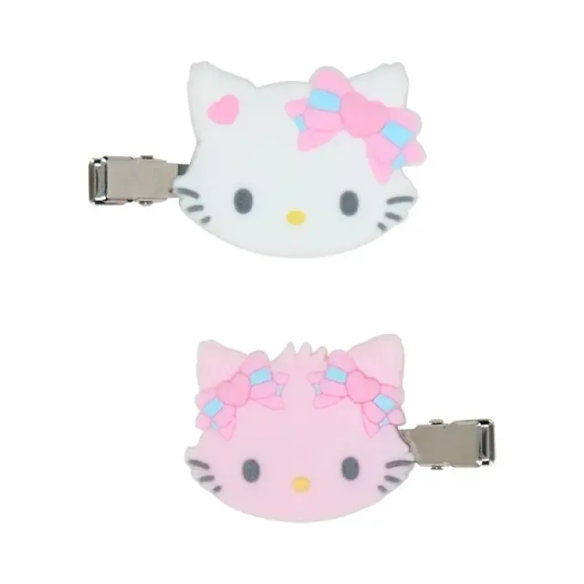 Hello Kitty Charmmy Kitty Besties hårspenner, 2 stk., flocket