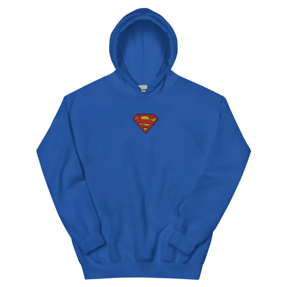 Batman SUPERMAN Logo S-Shield hettegenser brodert unisex