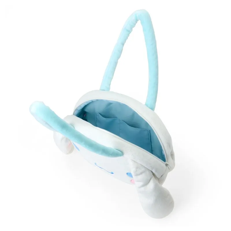 Hello Kitty Cinnamoroll Plush Face Tote Bag handlenett plysj med glidelås