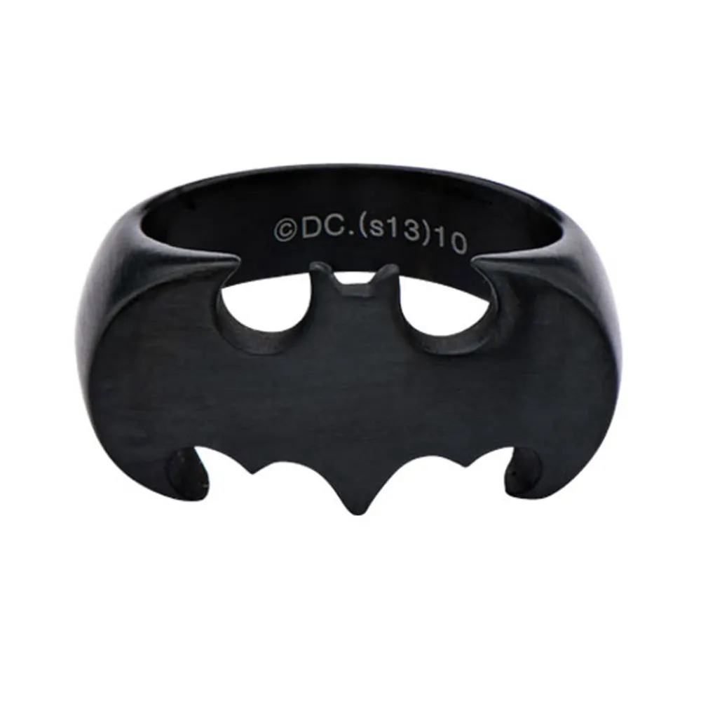 Batman Cutout Ring ring størrelse 11 svart stål