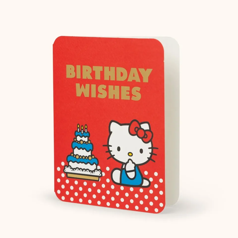 Hello Kitty x Studio Oh! Retro Red Birthday Wishes bursdagskort