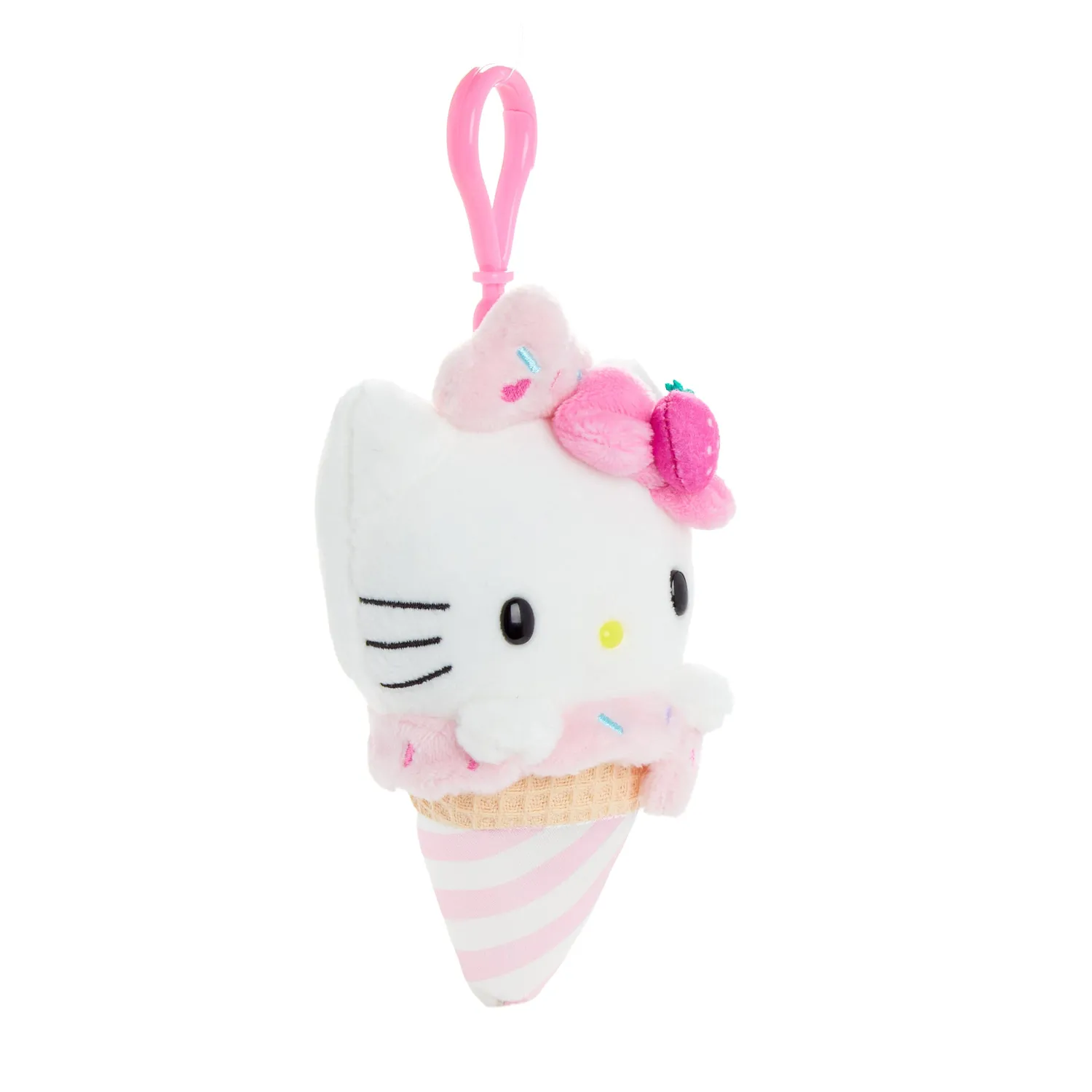 Hello Kitty Ice Cream Treat Series Strawberry Plush Mascot Clip plysjmaskot