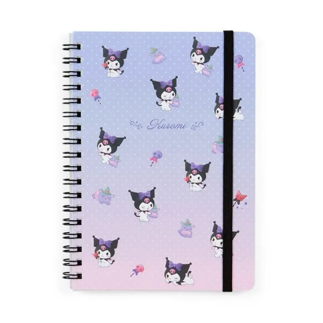 Hello Kitty Kuromi linjert spiralnotatbok med strikk