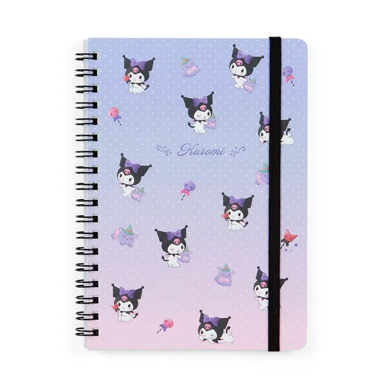 Hello Kitty Kuromi linjert spiralnotatbok med strikk