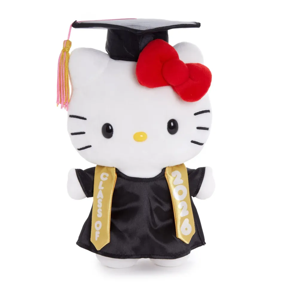 Hello Kitty 9" Cap and Gown Graduation Plush bamse gull