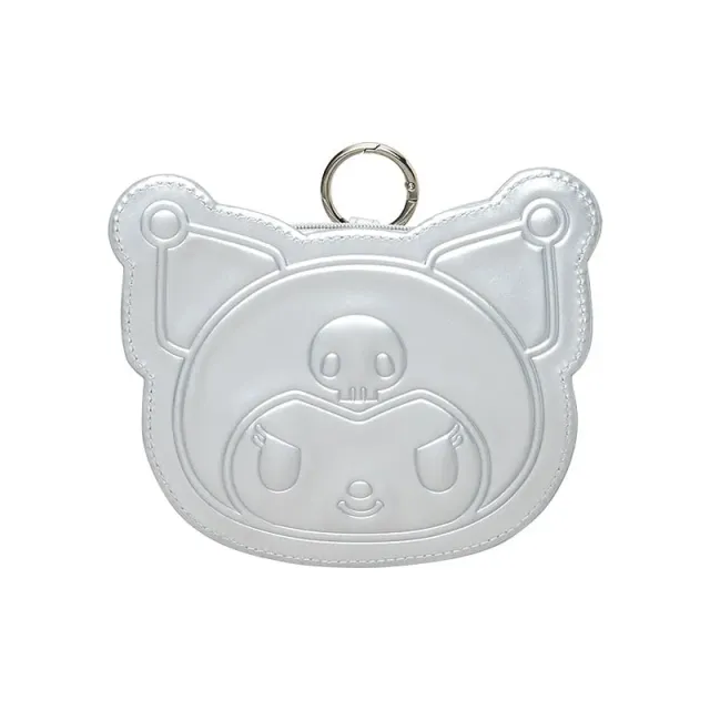 Hello Kitty Silver Houndstooth Kuromi mini pung med glidelås